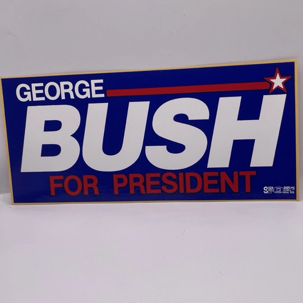 George H.W. Bush for President Bumber Stickers 1988